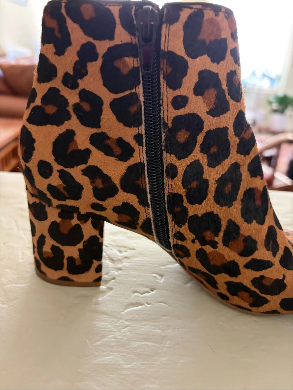 INC International Concepts Leopard Print Ankle Booties in Brown and Black